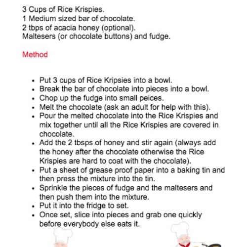 Liam's baking recipe